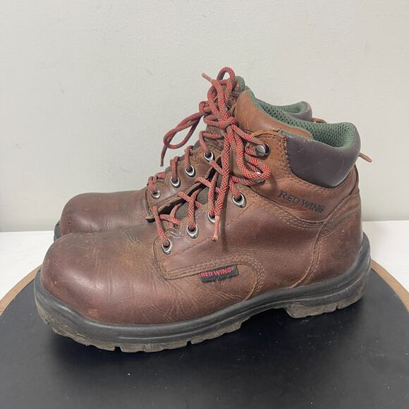 Red Wing Work Boots Men 8Dβ Steel Toe Leather ASTM F2413 Brown EH Safety Boots - Picture 5 of 9